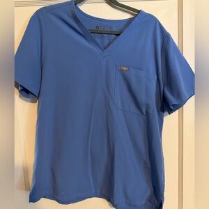 FIGS Caterina One Pocket Scrub Top XL Ceil Blue Classic V-Neck
